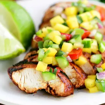 The dish Mango Salsa Chicken
